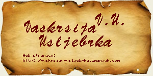 Vaskrsija Ušljebrka vizit kartica